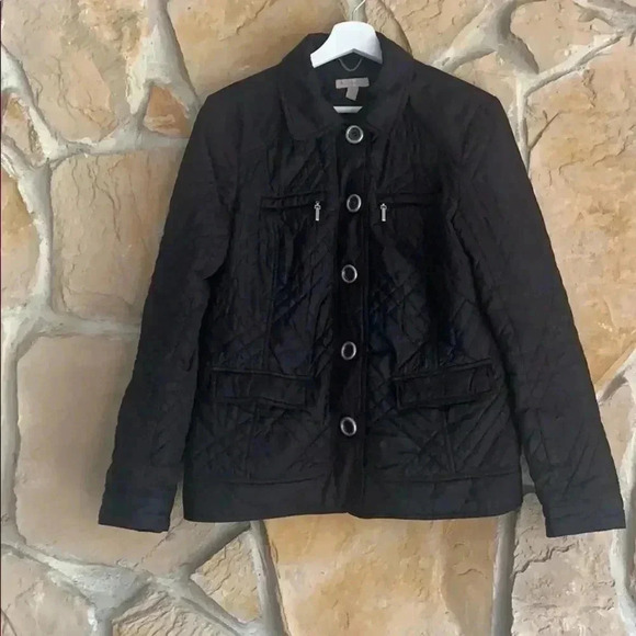 Charter Club  Black Jacket W/ Silver Buttons - Picture 1 of 10